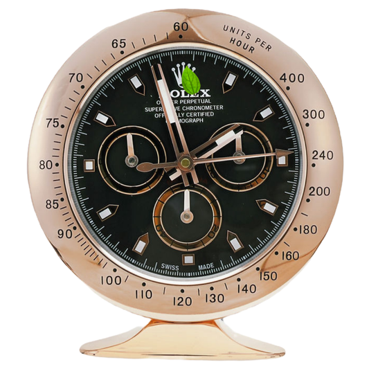 Orologio da tavolo Daytona in oro rosa, quadrante nero