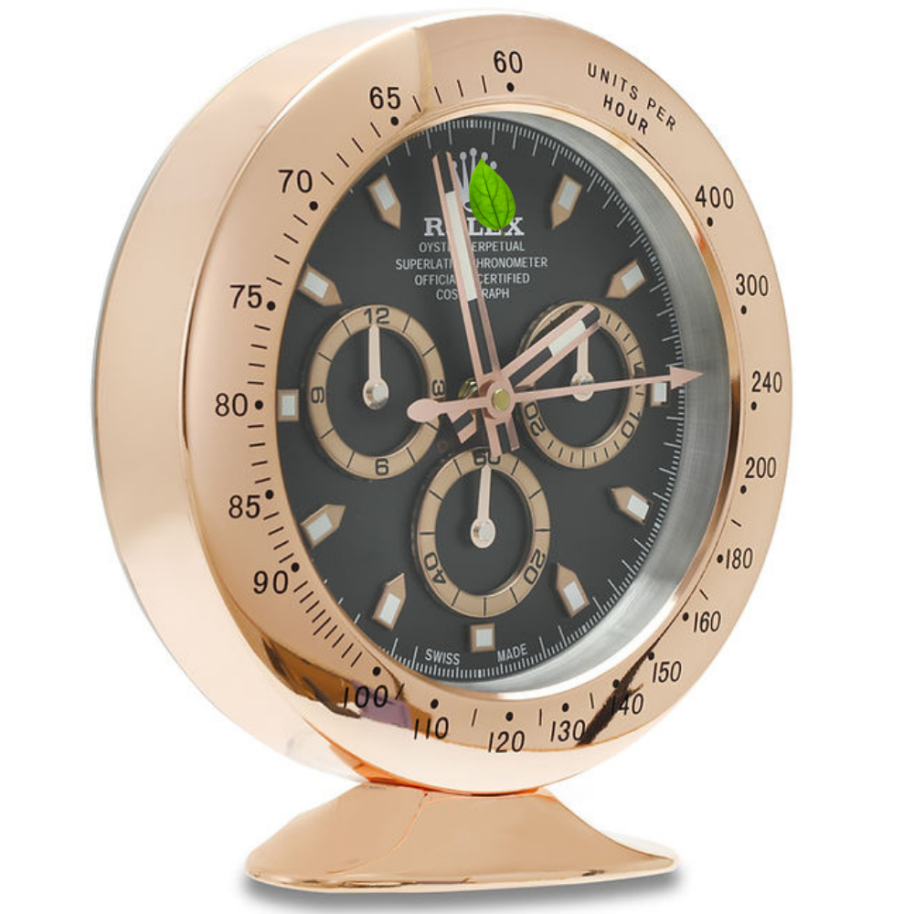 Orologio da tavolo Daytona in oro rosa, quadrante nero