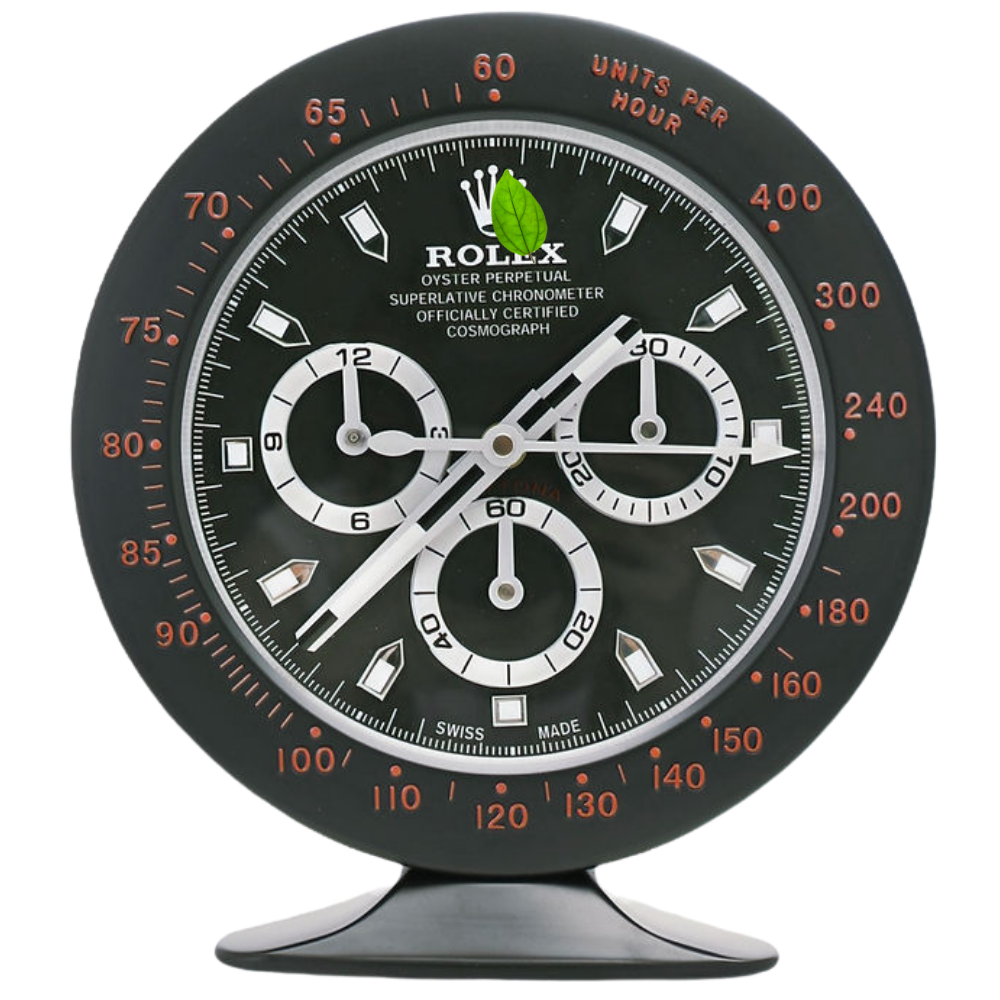 Orologio da tavolo Daytona nero, rosso e tachimetrico