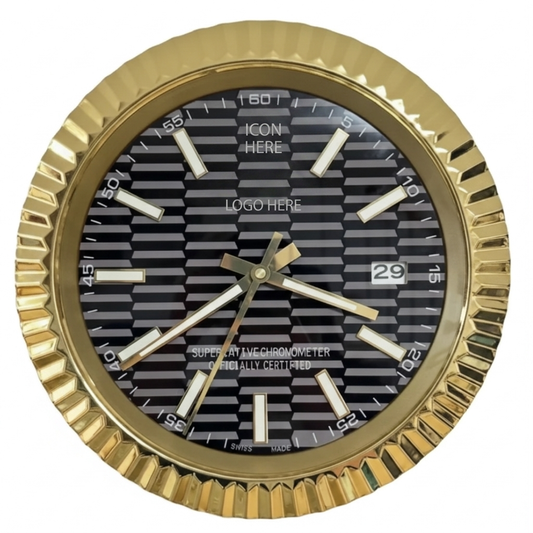 D-JUST FLUTED GOLD MOTIF DIAL BLACK