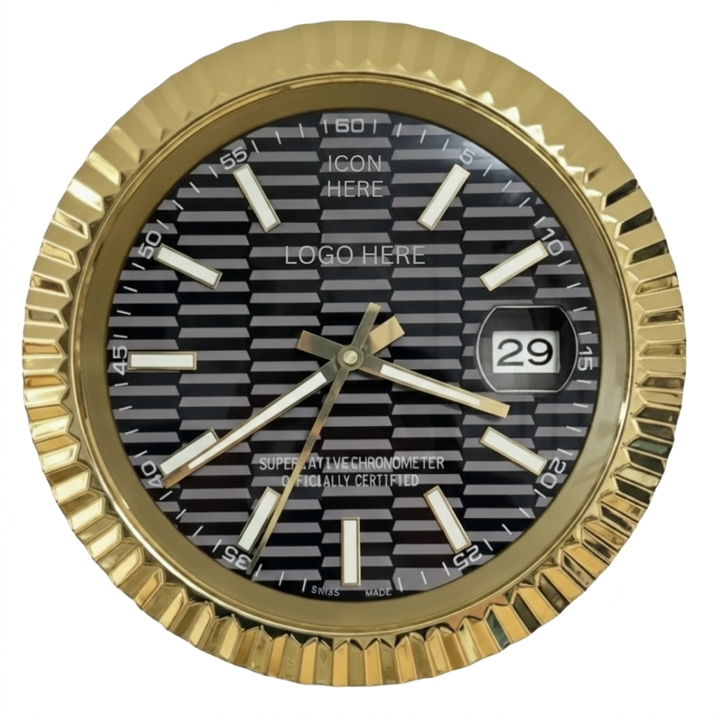 D-JUST FLUTED GOLD MOTIF DIAL BLACK
