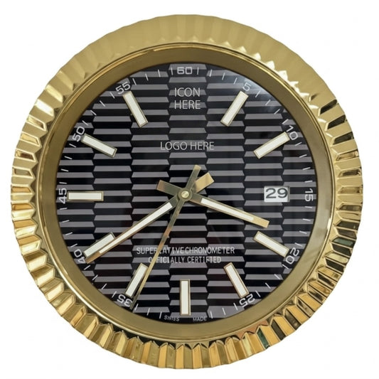 D-JUST FLUTED GOLD MOTIF DIAL BLACK