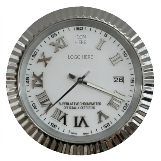 D-JUST ROMAN WHITE DIAL SILVER BEZEL