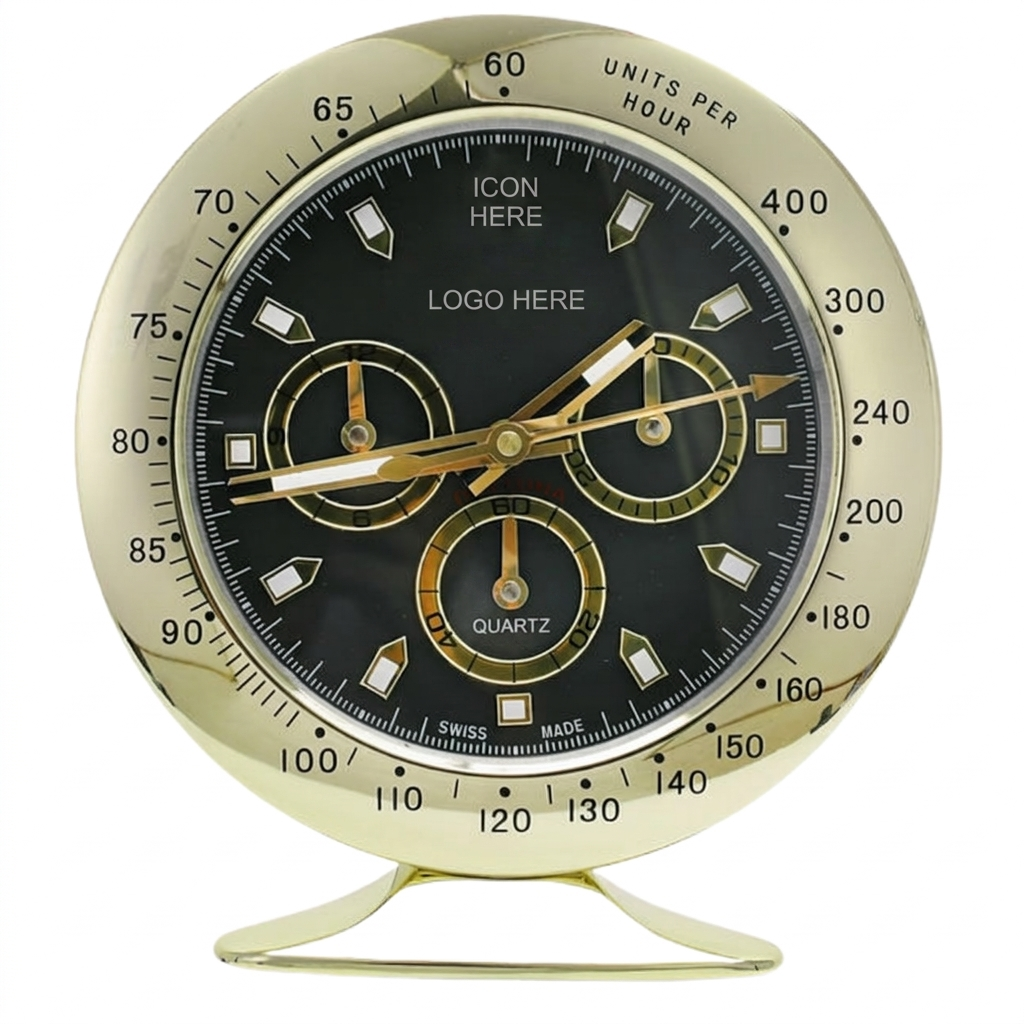 Daytona Gold, Black Dial | Desk Clock