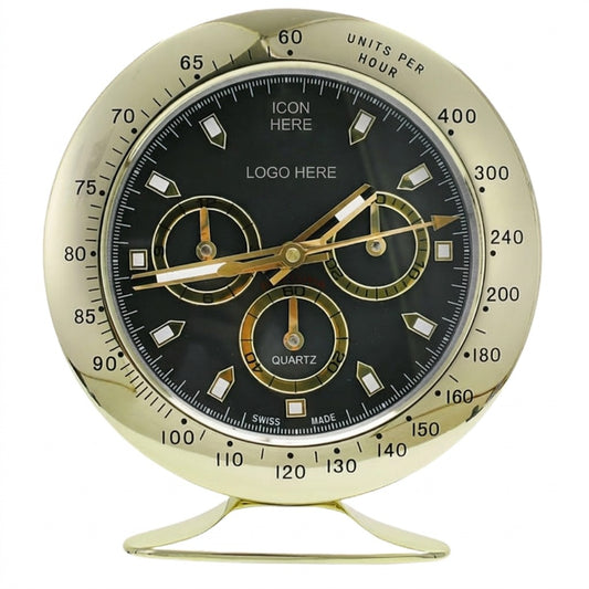 DAY-TON Gold, Black Dial | Desk Clock