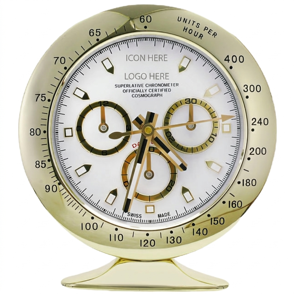 Daytona Gold, White Dial | Desk Clock