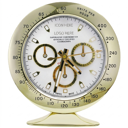 Daytona Gold, White Dial | Desk Clock