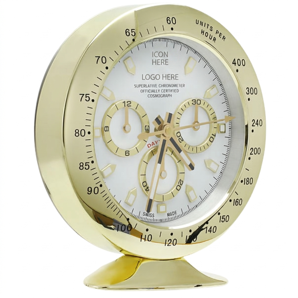 Daytona Gold, White Dial | Desk Clock