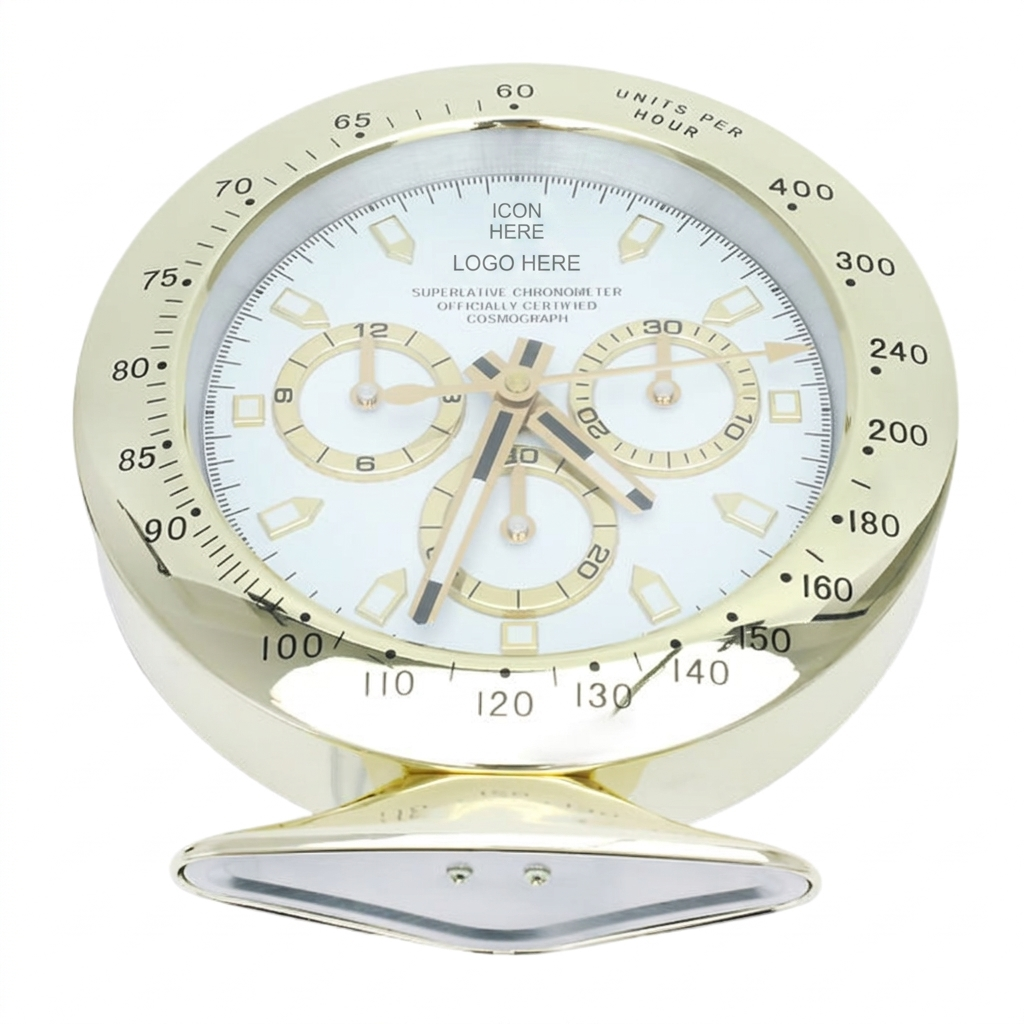 Daytona Gold, White Dial | Desk Clock