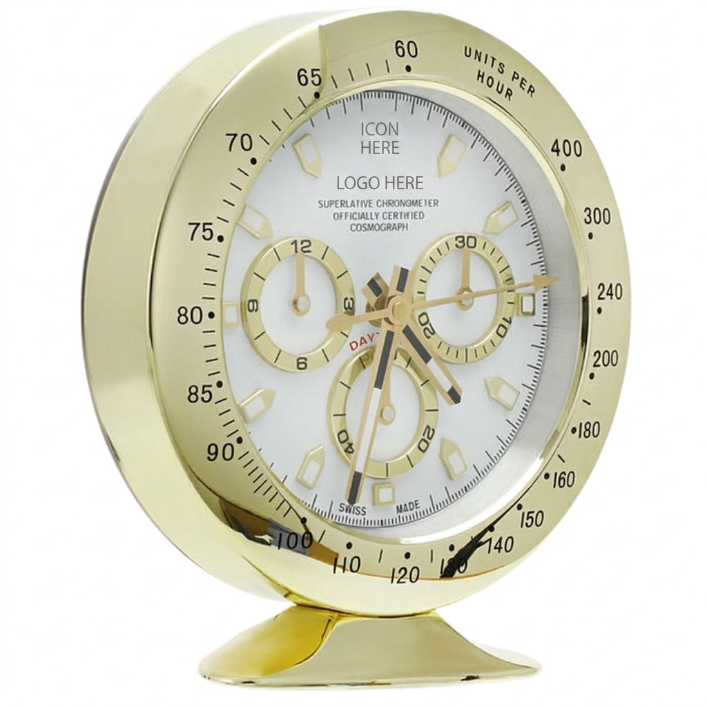 DAY-TON Gold, White Dial | Desk Clock