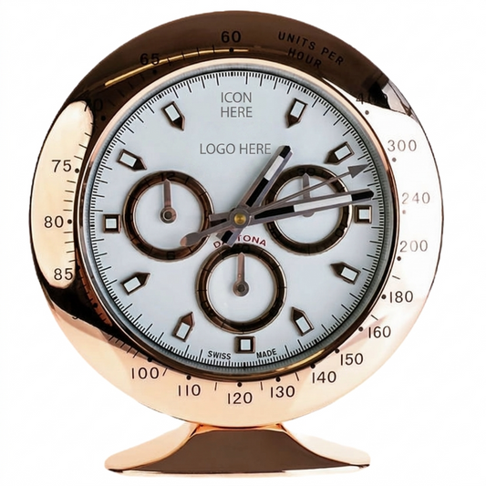 DAY-TON Rose Gold, White Dial | Desk Clock