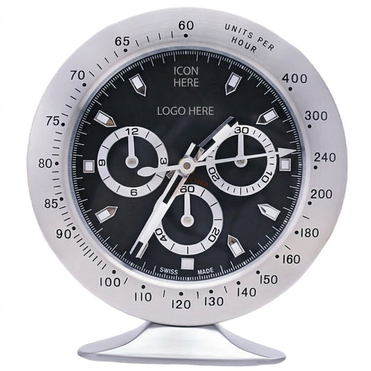 DAY-TON Steel, Black Dial | Desk Clock