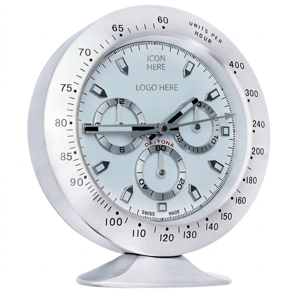 DAY-TON Steel, White Dial | Desk Clock