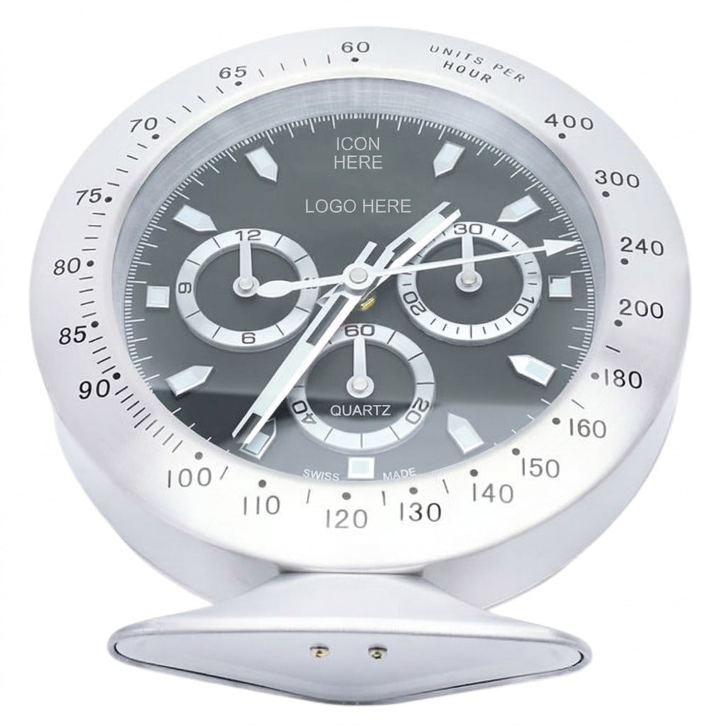 DAY-TON Steel, White Dial | Desk Clock