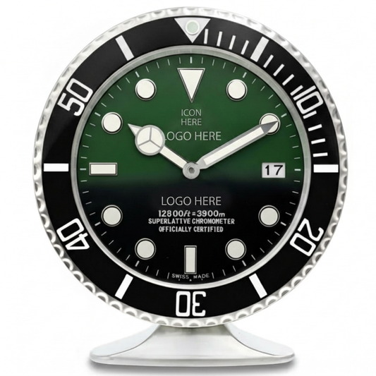 S-DWELL D-SEA ‘D-Green’ Steel | Desk Clock