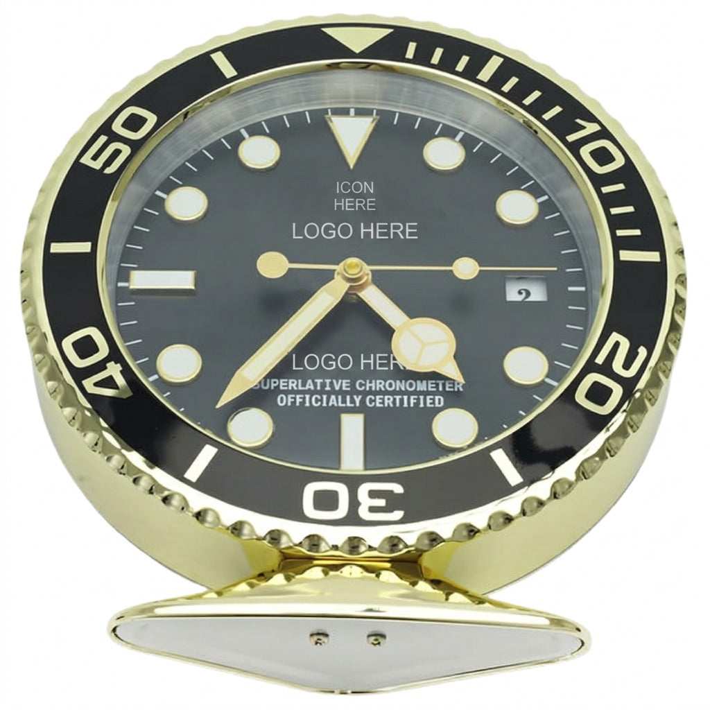 SUB-MAR Gold, Black Dial | Desk Clock